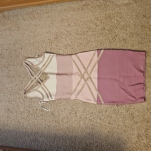 Venus bandage small pink strappy dress bodycon